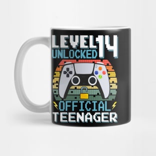 Level 14 Unlocked Official Teenager 14th Birthday Gamer Mug